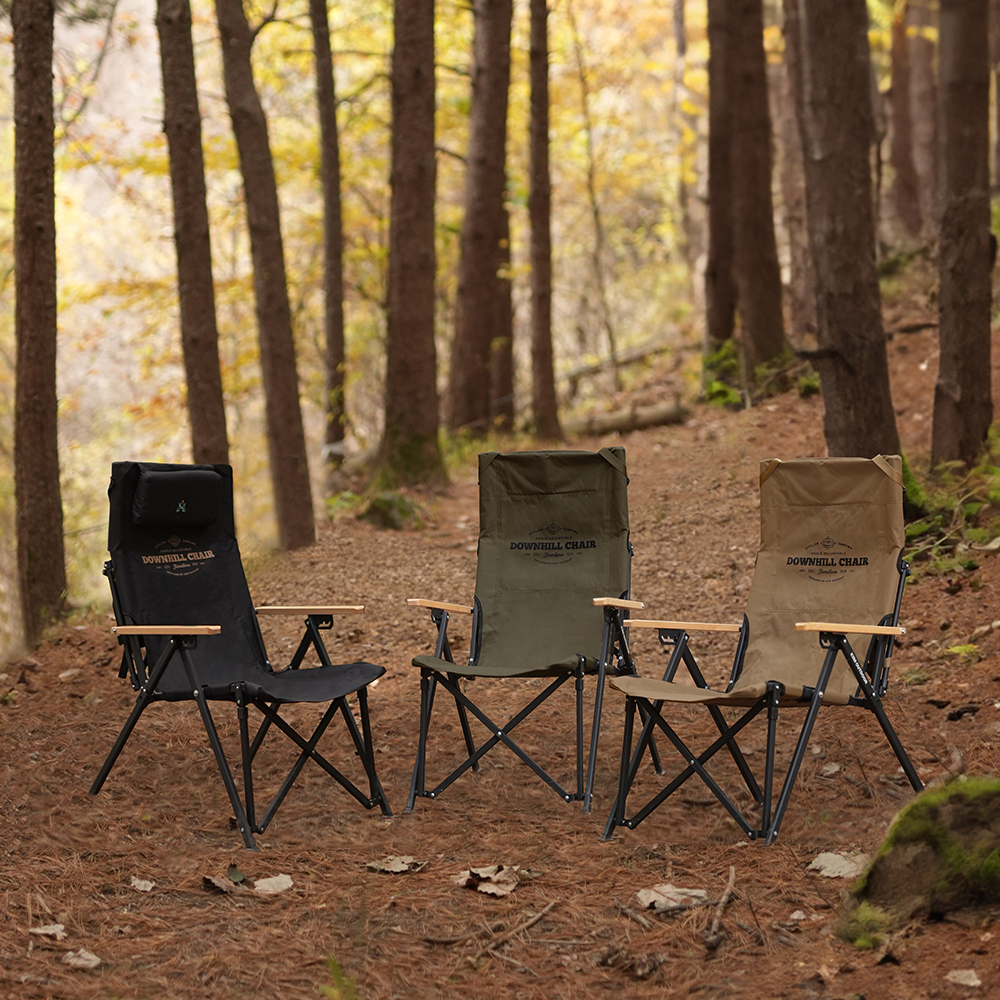 KZM 素面木手把四段可調折疊椅