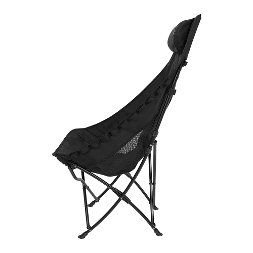 KZM 工業風高背懶人折疊椅(黑色)