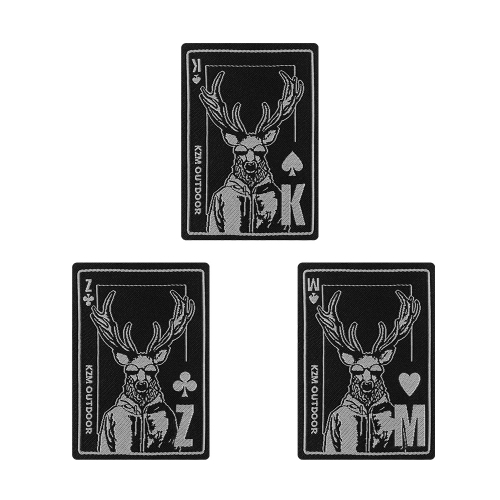 KZM 徽章-麋鹿撲克3P(黑色)