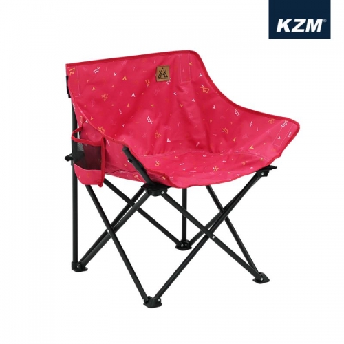 KZM 印花休閒折疊椅(紅色)