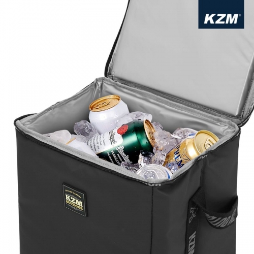 KZM 素面個性保冷袋15L(黑色)